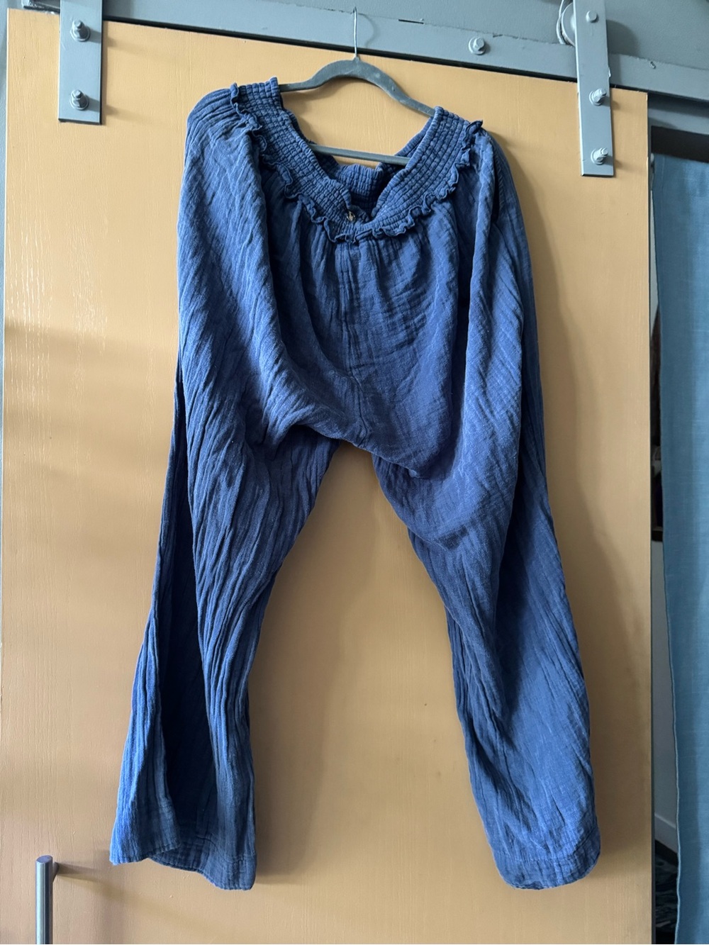 Simply Southern Faded Navy Linen Cotton Gauze Lounge Pants XL